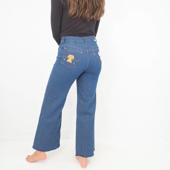 60s RARE VTG Levis Jeans Orange Tab Big E  Flare/Bell‎ Bottom Leg Women's Size 4 - Picture 4 of 10